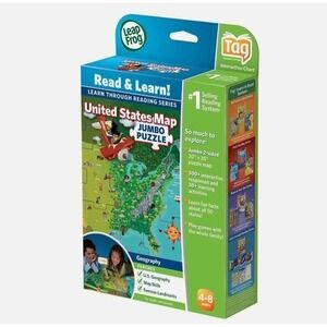 Leap Frog Leap Reader Jumbo Puzzle Interactive World Map